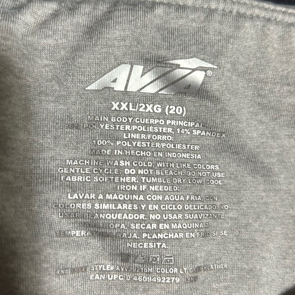 Used Avia biker shorts silver metallic light grey w/ side pockets-size xxl - Picture 7 of 7